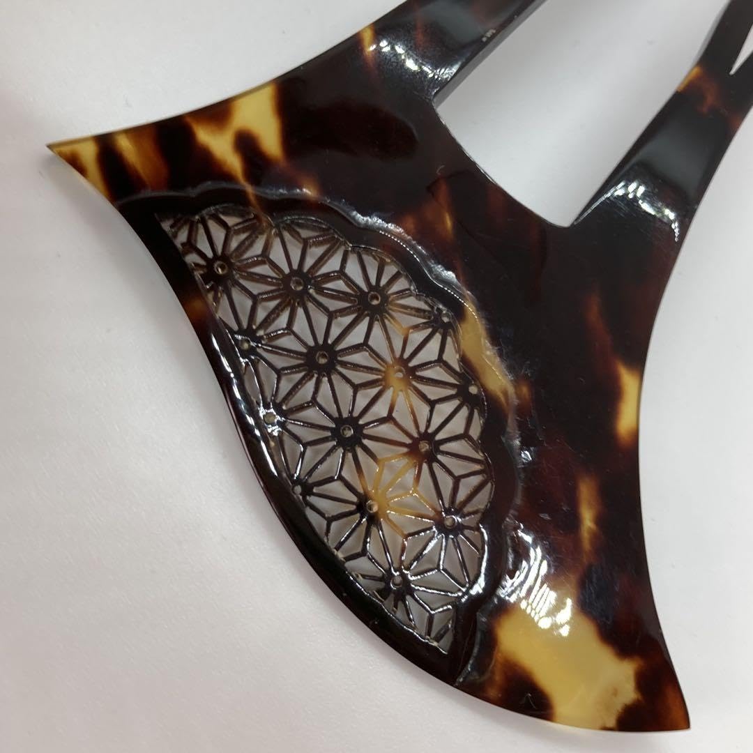 葉模様　鼈甲　約15cm 葉模様 鼈甲 約15cm 葉模様 鼈甲 約15cm